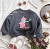 (Liquidação) Moletom com Forro de Lã Estampado de Desenho Animado para Meninas 2026 Inverno, Blusa de Lã Infantil para Bebês Outono e Inverno