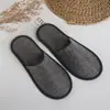 Em estoque Chinelos Descartáveis de Hotel Antiderrapantes Espessados Tecido Zhenmei Chinelos para Hotel Pousada Salão de Beleza Impressão de Logo