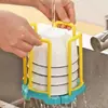 Estante retráctil para platos de uso doméstico, estante escurridor para tazas, platos, cuencos de gabinete de cocina, estante de almacenamiento para platos de escritorio, cuencos de arroz