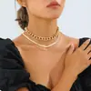 Joias Modernas Europeias e Americanas Transfronteiriças, Colar Simples e Versátil com Recorte na Clavícula, Colar Curto Versátil Elegante para Mulheres