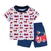 Comercio Exterior Ropa Infantil Verano Nuevo Transfronterizo Al por Mayor Hombres y Mujeres Bebé Manga Corta Pantalones Cortos Camiseta Conjunto de Dos Piezas
