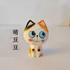 Adorno de gato de la suerte de madera tallado a mano para escritorios de oficina y mesas, decoración creativa para el hogar, decoración de regalo de cumpleaños
