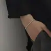 Colar Pulseira Corda Torcida Prata Nova 4mm Transfronteiriça para Homens, Conjunto de Joias Torcidas da Moda para Mulheres Corrente Torcida