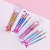 Set de Pinceles de Maquillaje Cola de Sirena en Stock, Set de 4 Piezas, Pincel para Sombras de Ojos, Pincel para Rubor, Set Completo de Herramientas de Belleza para Principiantes al por Mayor