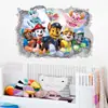 Pegatinas de Pared de Dibujos Animados Patrulla Canina Transfronterizas, Adhesivos de Pared Tridimensionales 3D para Decoración de Habitación Infantil, Impermeables, Autoadhesivos, Extraíbles