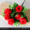 Flores Artificiales para Boda Roja, Flores Falsas Grandes de Borgoña de Alta Gama, Flores Decorativas de Nuevo Estilo Chino para el Hogar, Consignación