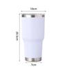 Vaso para Coche con Asa de 30 oz Acero Inoxidable 304 Vaso para Hielo Aislado al Vacío de Doble Capa de Gran Capacidad Vaso para Hielo