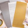 Letras de carimbo de prata douradas adesivos digitais borda de ouro e prata símbolo de formato especial adesivo de material de cartão de gosma conta de mão diy letras douradas
