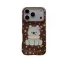 Capa de celular marrom fofa de estrela outono e inverno West Highland 18promax Apple 17Promax, também adequada para 16promax