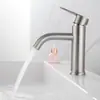 Lavabo de Acero Inoxidable 304 Sudamericano con Grifo de Agua Fría Única con Acabado Cepillado Presurizado Grifo para Lavabo de Baño