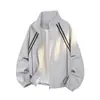 Chamarra de béisbol fitcl estilo corto ean otoño marca de moda cuello alto chamarra deportiva para hombre rayada azul 2026 rígida