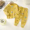 Conjunto de ropa interior para niños algodón puro otoño ropa interior térmica para bebé mallas largas ropa cálida para niños ropa infantil material de algodón puro
