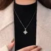 Colar de Suéter com Pingente de Floco de Neve de Zircônia Dourada Café para Mulheres Acessórios de Outono e Inverno de Luxo Leve e Temperamento de Alta Qualidade