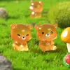 Animales Lindos con Luz Nocturna en Miniatura, Mini Osos y Conejos, Figuras Adorables, Adornos de Escritorio y Coche, Manualidades de Resina
