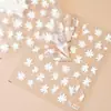Redanco5D Embutido Popular Adesivos para Nail Art Flor Branca Adesivos 3D para Unhas Acessórios para Diário Dr1613