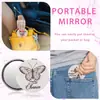 Espejo de Mariposa Creativo y de Moda Más Vendido Transfronterizo, Espejo de Mano, Regalo Pequeño, Espejo Redondo Plegable de Doble Cara