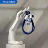 Cadena de Cuentas con Colgante de Girasol Divertido y Lindo Cuerda de Mano con Cuentas Pulsera Llavero Hebilla Doble Correa para Teléfono Móvil para Mujeres