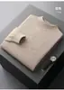 Suéter de Cachemira para Hombre Primera Línea Listo para Usar Cuello Semi Alto Jersey Tejido Grueso de Invierno Nuevo Suéter de Lana