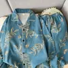 Pijama Casual para Homens, Primavera e Outono, Algodão Nuvem, Manga Longa, Calça Longa, Solto, Pode Ser Usado Fora de Casa, Conjunto para Usar em Casa, Atacado de Comércio Exterior