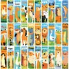 Marcadores de Página Qiyu 30 Marcadores de Página Planos com Grafite de Animais Criativos DIY para Estudantes Anotações de Leitura Cartões Decorativos de Marcação