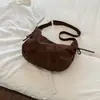 Bolsa de Dumpling Grande Capacidade Estilo Coreano Personalidade 2026 Início do Outono Nova Moda Retro Bolsa Transversal Casual para o Dia a Dia Bolsa de Ombro Único