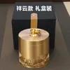 Cenicero de cobre real con tapa para evitar que las cenizas y el humo salgan volando, latón de alta calidad, adecuado para usar en el coche, la oficina y el hogar, exquisita pieza decorativa