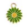 Colgante de Flor de Margarita Fresca Aleación Esmalte Accesorios de Joyería DIY Pendientes Pulsera Collar Hechos a Mano Materiales