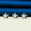 Cuentas de estrella de cinco puntas lindas estilo Ins s925 plata esterlina estrellas cuentas plateadas cuentas sueltas diy cuerda trenzada con cuentas accesorios plateados