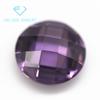 Lote de fábrica de origen 5A redondo rojo púrpura doble cara tortuga circón piedra desnuda doble capa celosía color de cara tortuga cara piedra blanca CZ taladro