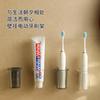Perchero para cepillos de dientes eléctrico, sencillo y sin perforaciones, para pared, para vasos de gárgaras, para guardar cepillos de dientes y artículos de tocador.