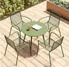 Combinación de Mesa y Silla para Exterior Mesa y Silla de Ocio Hierro Forjado Tienda de Té con Leche Cafetería Balcón Patio al Aire Libre Jardín Combinación de Mesa y Silla