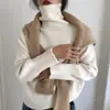 Suéter negro de cuello alto para mujer, nuevo estilo otoño/invierno 2025, casual y sofisticado, top de punto versátil como capa base