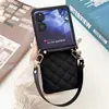Fragancia de Lujo para Funda de Teléfono Xiaomi mixflip Plegable de Moda Portátil Patrón de Cuero Romboidal Protección Japonesa y Coreana