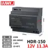 Fuente de alimentación conmutada Mingwei H-15-24V montada en riel, 30W, tamaño compacto, 5V CC, -60-12