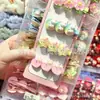 Nuevo Lindo Brillo Perlado Arcoíris Piruleta Conejo Lunar Estrella Corazón Dibujo Animado Pasador para el Cabello Infantil Clip para el Cabello de Niña
