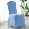 Exclusivo para ventas transfronterizas: Fundas de silla de color liso de cobertura total, fundas elásticas para sillas de hotel, fundas decorativas para sillas de hotel para bodas y banquetes