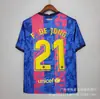 Camiseta de Aficionado Estilo Antiguo Club Estrella Número de Jugador Sin Brazaletes 202122 Barcelona Inter de Milán Manchester United