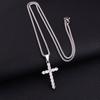 Colar de Cruz de Diamante Completo Marca de Moda Masculina hiphop Street Chain Europeu e Americano Rap Hip Hop Meninos Pingente de Aço Titânio