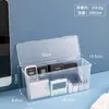 Caja de almacenamiento transparente de fábrica para cables de datos con tapa, fuente de alimentación, cable de carga para teléfono móvil, enchufe, organizador de cables de escritorio, enrollado
