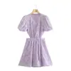 Vestido jacquard tridimensional con botones en la espalda para mujer, nuevo, europeo y americano 2424