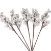 Racimo de bayas de cristal artificial transfronterizo de 4 ramas y 8 cabezas, ramas de bayas rojas, decoraciones de Año Nuevo y Navidad, decoración suave para el hogar