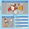 Decoraciones Navideñas Gnomo Corona Roja Pegatina Estática para Puerta de Vidrio Ventana 2027 Atmósfera Transfronteriza
