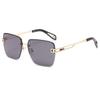 Gafas de sol 2286 sin montura protección solar UV400 metal europeas y americanas caja deportes comercio exterior transfronterizo Amazon M gafas de sol