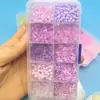 Tubo de Contas de Vidro Mistas para Sementes com 10 Compartimentos Contas para Miçangas Artesanais DIY Pulseira Colar Anel Acessórios de Joias Materiais