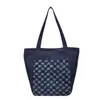 Bolsa Feminina Estilo Coreano Bolsa de Estudante Versátil Xadrez Simples Bolsa de Ombro Satchel Bolsa Grande Ins Grande Capacidade Bolsa de Lona
