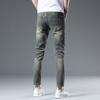 Xintang Roupa Masculina 2025 Verão Novos Jeans Marca de Moda Slim Fit Nove Pontos Perna Stretch Casual Calças Compridas Masculinas