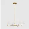 Candelabro de cobre americano personalizado para restaurante atmósfera rústica retro dormitorio estudio sala de estar lámpara de cristal