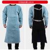 Ropa Protectora de Cuero de Vaca Resistente al Desgaste, Aislante al Calor, Anti-Quemaduras y de Alta Temperatura para Soldador, Delantal de Soldador con Vestimenta Inversa, Ropa de Trabajo para Soldadura por Arco de Argón