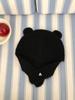 Gorro de Lana Tejido con Orejas de Oso Lindas Estilo Japonés y Coreano para Mujer Cabeza Grande Combinable Cara Pequeña Cálido Protector de Orejas