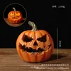 Decoración de calabaza de resina brillante de Halloween transfronteriza, lámpara de murciélago hueca, luz de ambiente festivo y accesorio de arreglo de escena